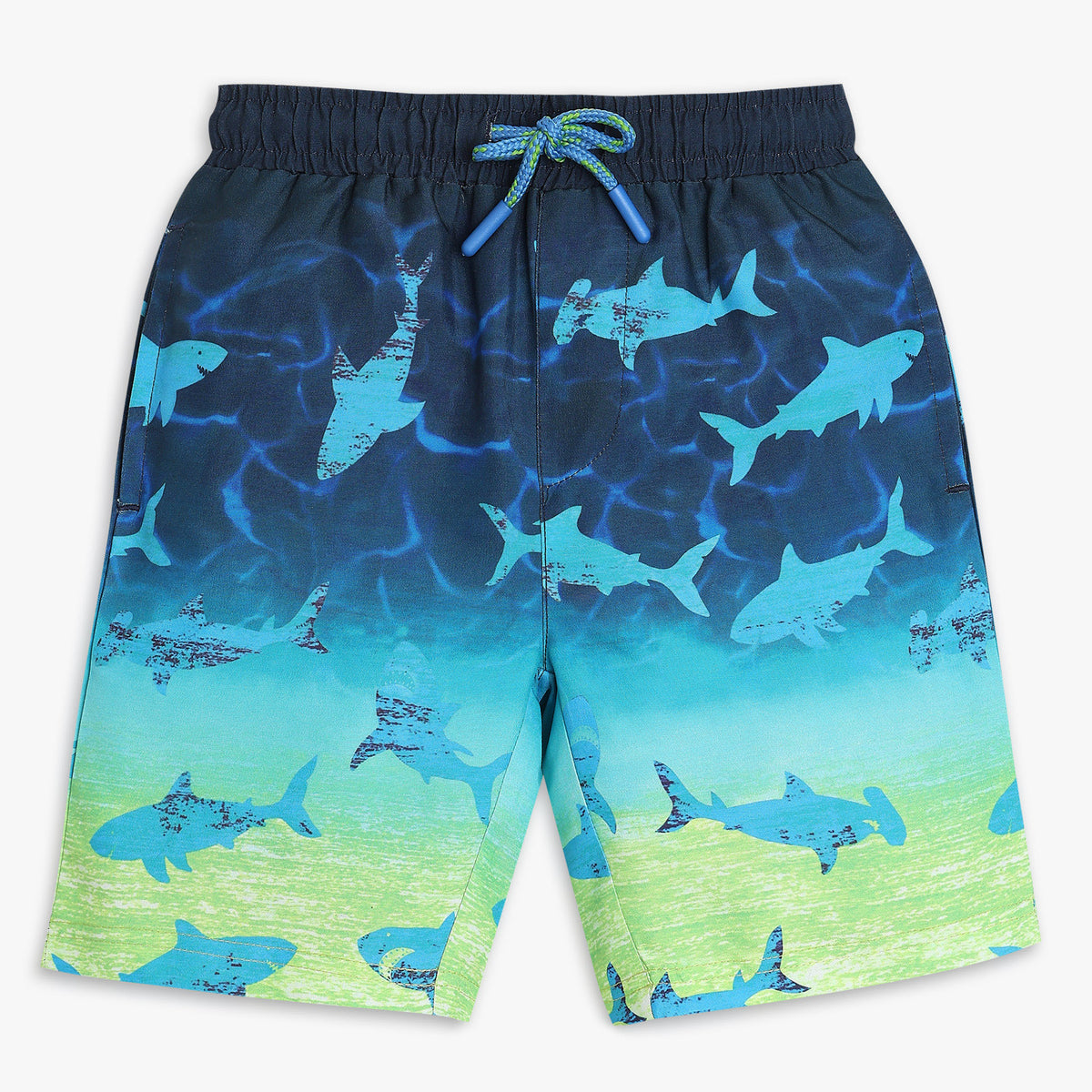 Boys Comfort Fit Printed Mid Rise Shorts