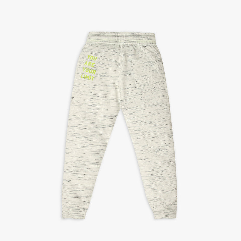 Boy Wearing Boy's Regular Fit Printed Mid Rise Trackpant