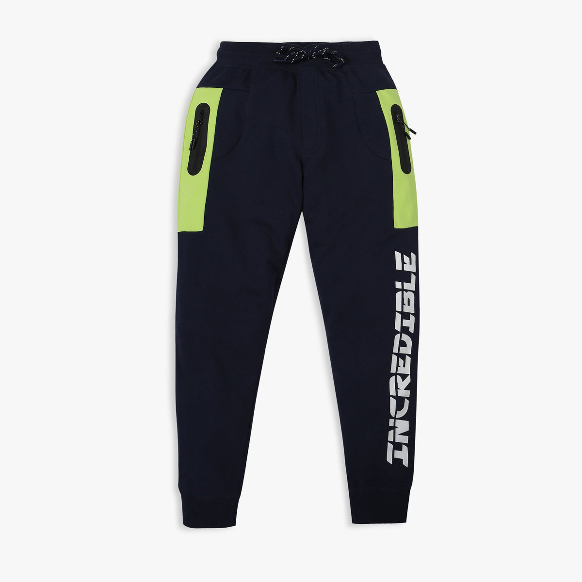 Boy's Regular Fit Solid Mid Rise Trackpants