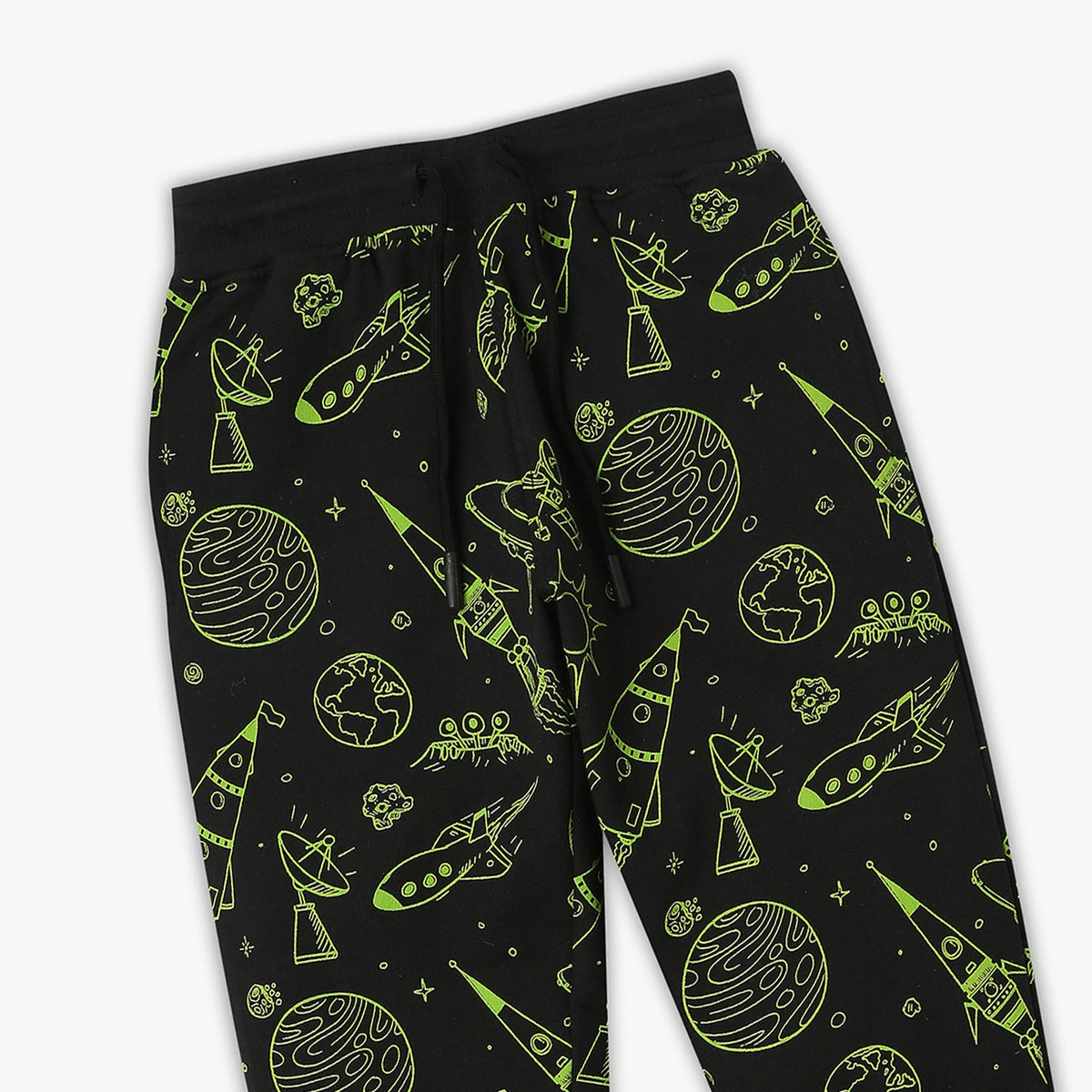 Boy's Regular Fit Printed Mid Rise Joggers