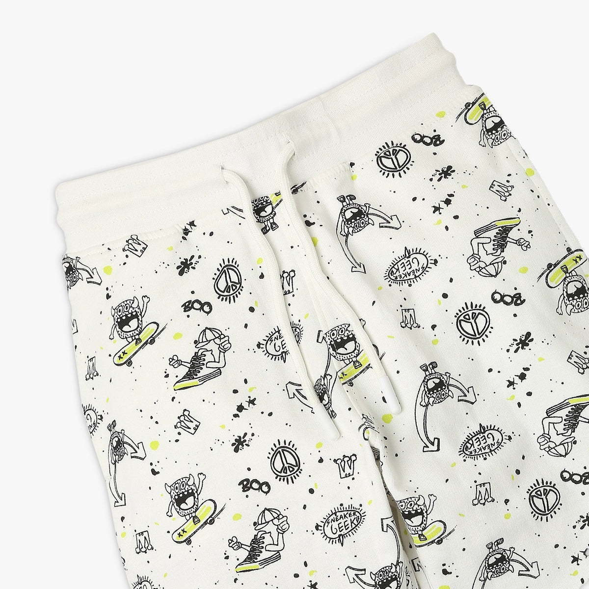 Boy's Regular Fit Printed Mid Rise Joggers