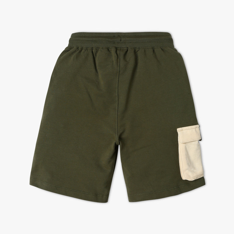 Boys Regular Fit Solid Mid Rise Shorts