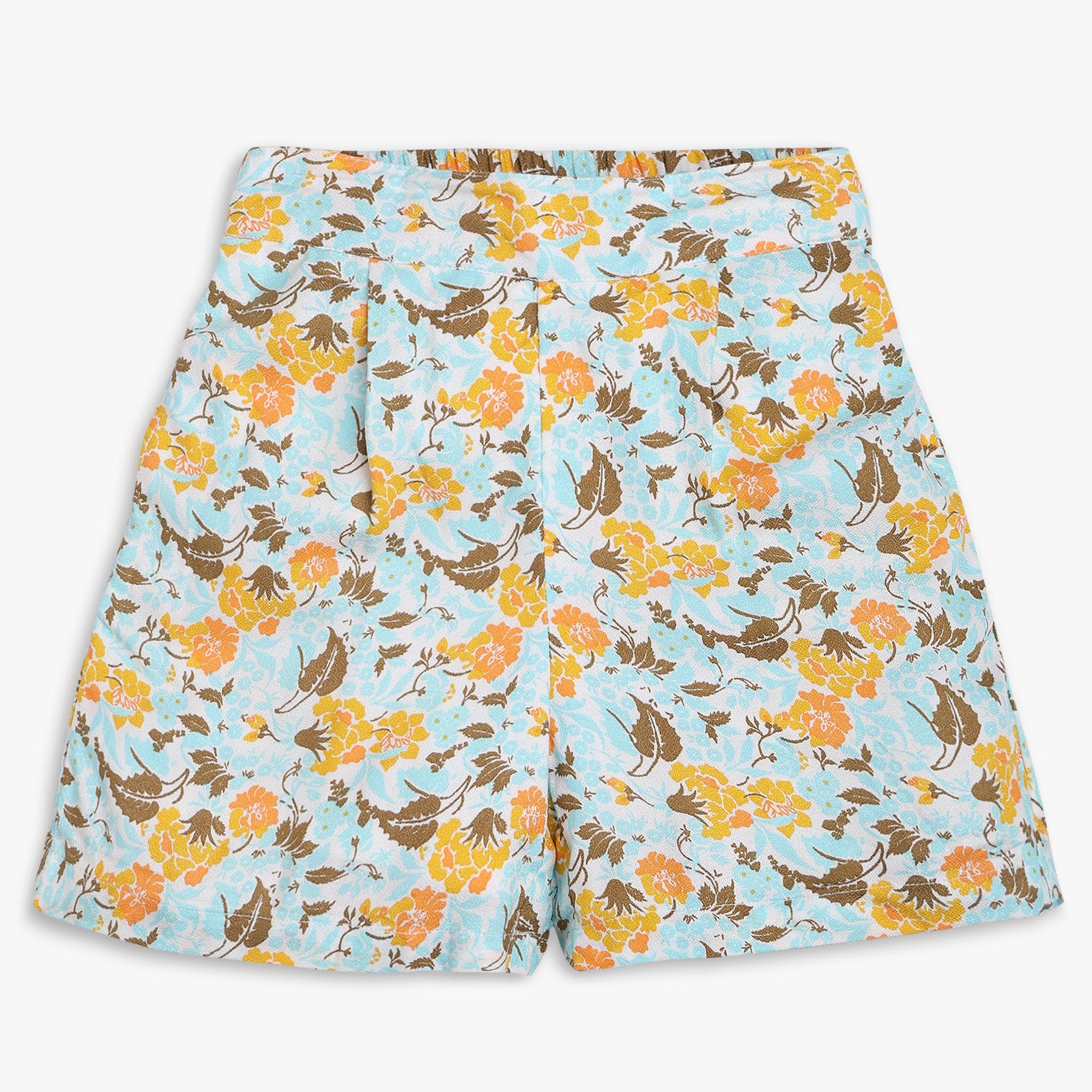 Girls Regular Fit Printed Mid Rise Shorts