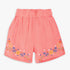 Girls Relaxed Fit Embroidered Mid Rise Shorts