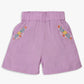 Girls Relaxed Fit Embroidered Mid Rise Shorts