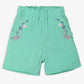 Girls Relaxed Fit Embroidered Mid Rise Shorts