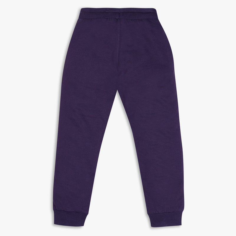 Girl's Regular Fit Solid Mid Rise Joggers