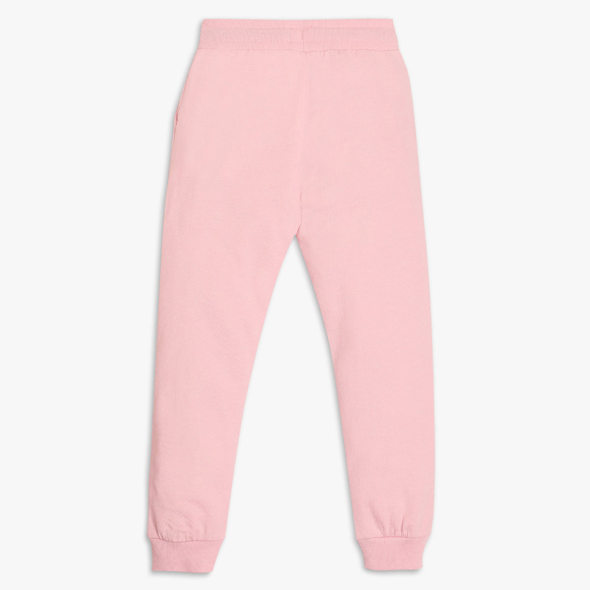 Girl's Regular Fit Solid Mid Rise Joggers