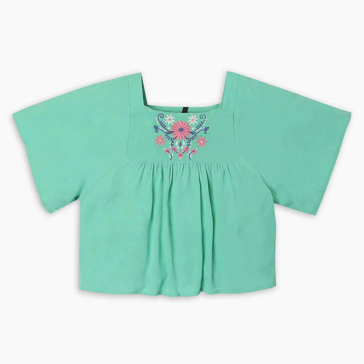 Girls Regular Fit Solid Top