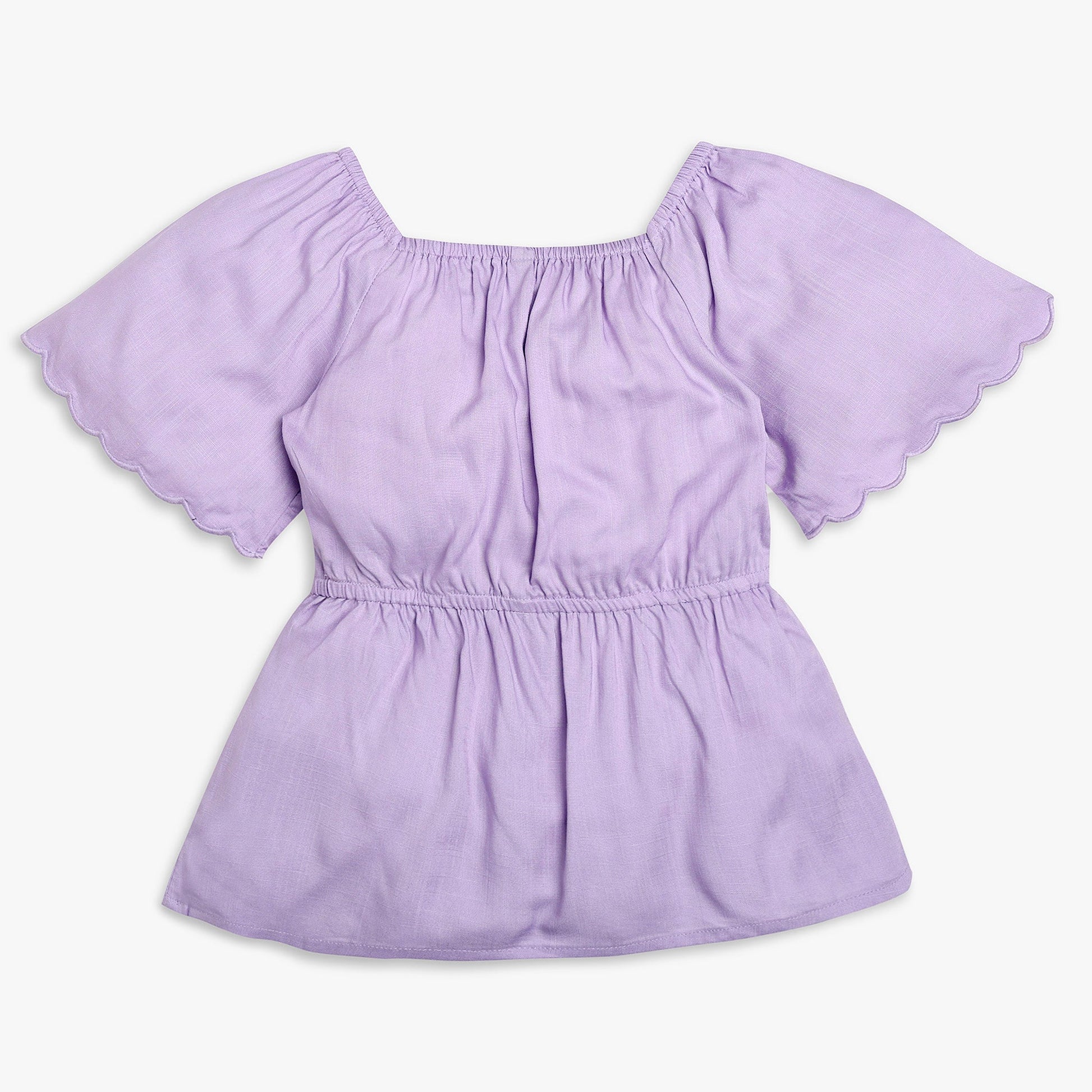 Girls Regular Fit Solid Top