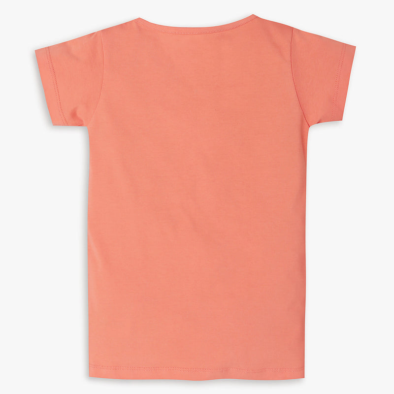 Girls Regular Fit Solid T-Shirt