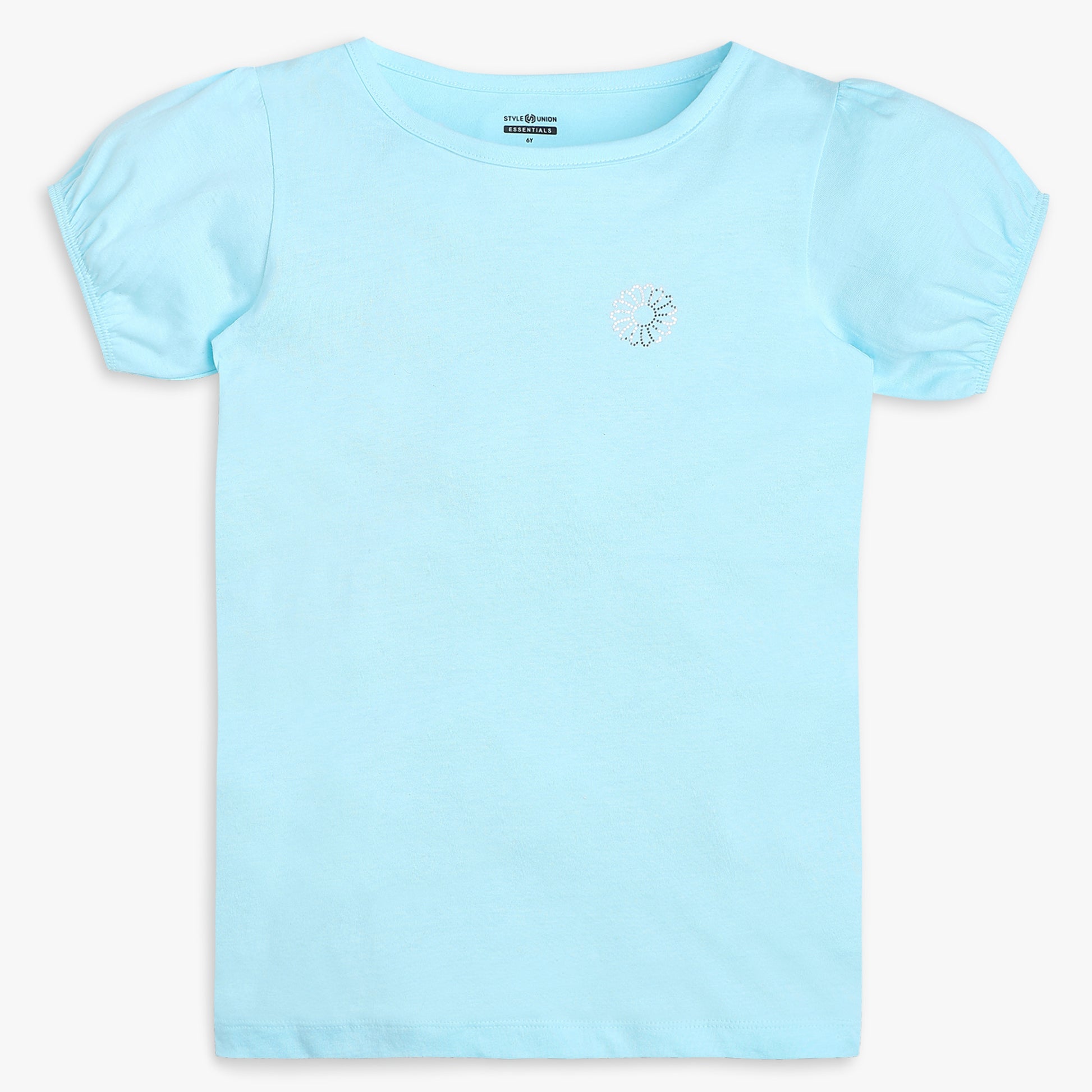 Girls Regular Fit Solid T-Shirt