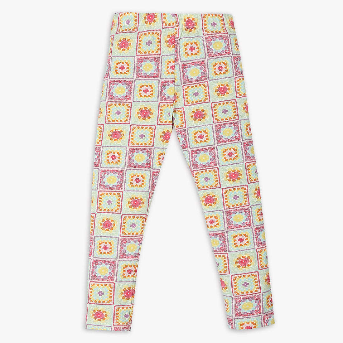 Girls Skinny Fit Printed Mid Rise Leggings