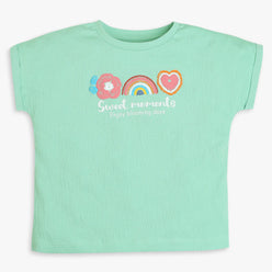 Girls Boxy Fit Printed T-Shirt