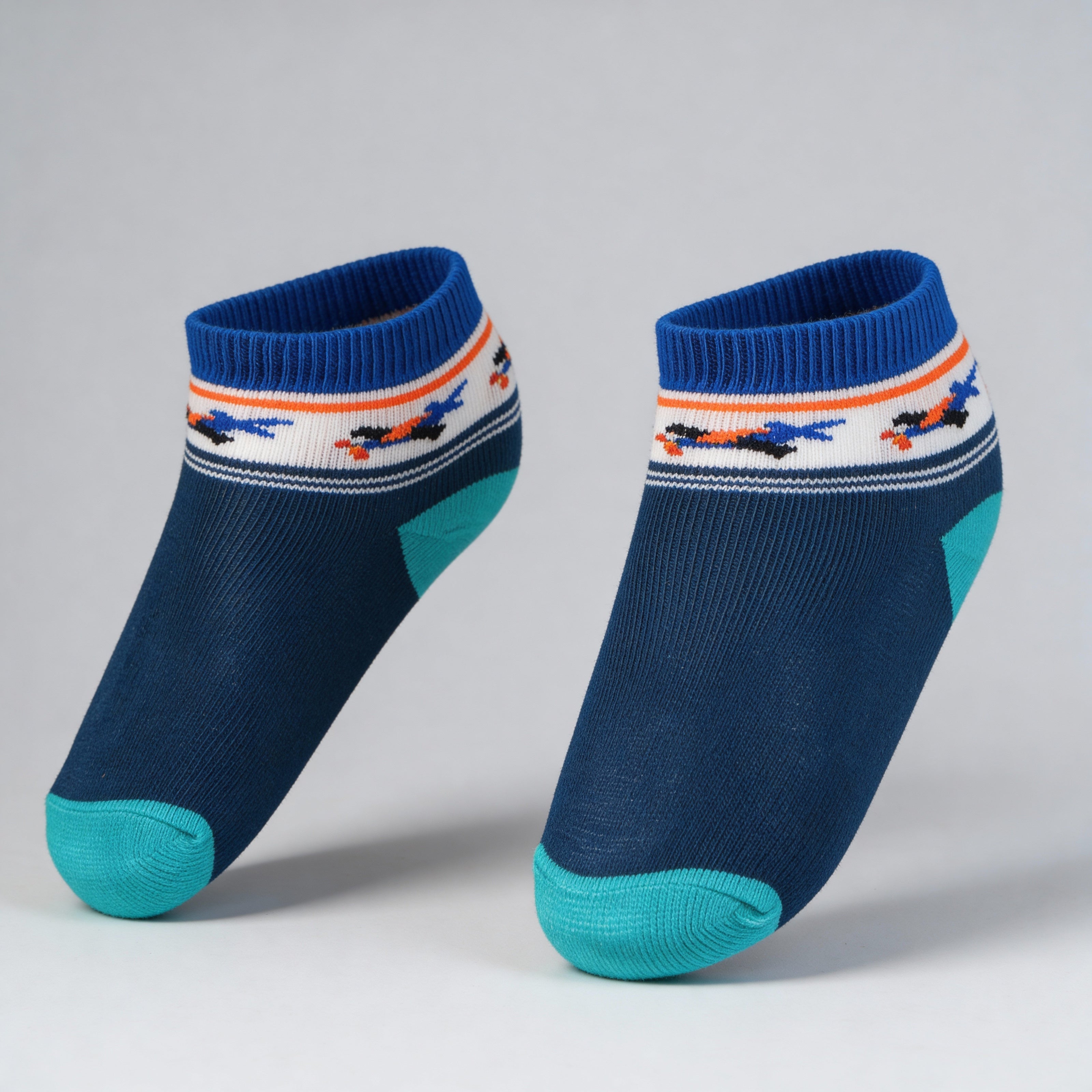 Boys Cotton Ankle Length Socks - Pack of 2