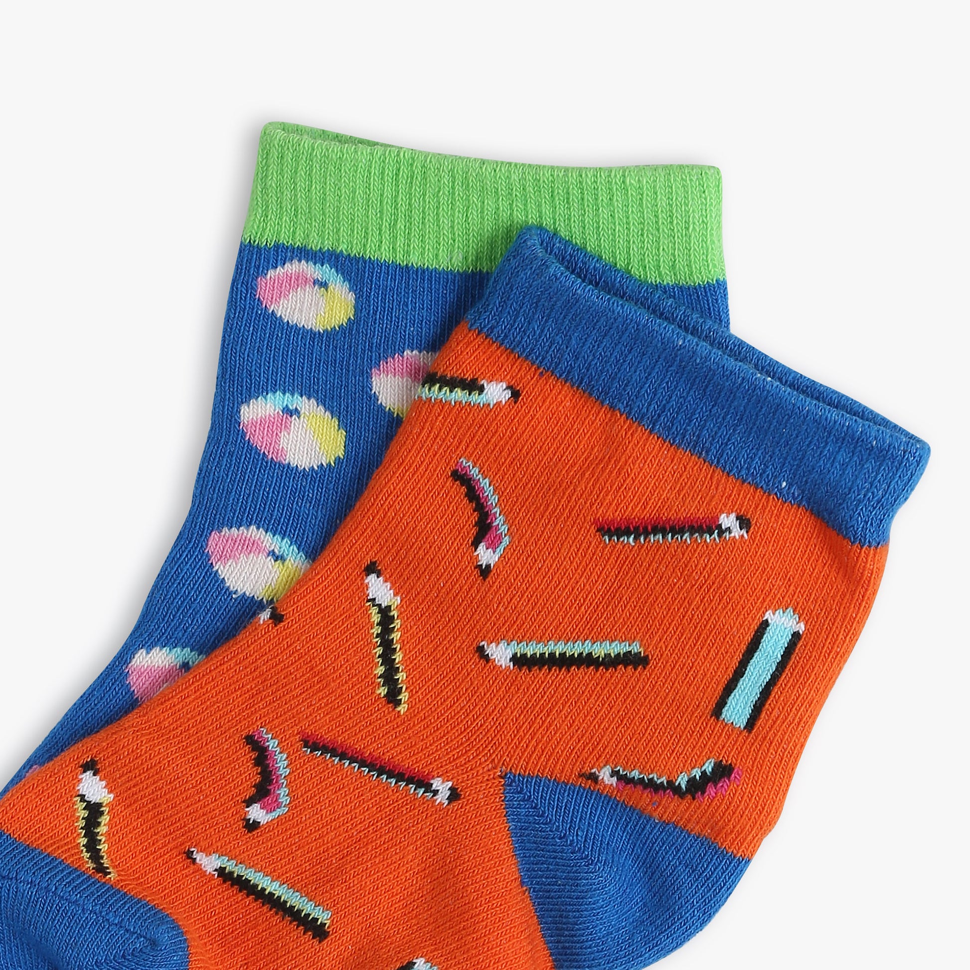 Boys Ankle Length Printed Socks (Pack of 2)