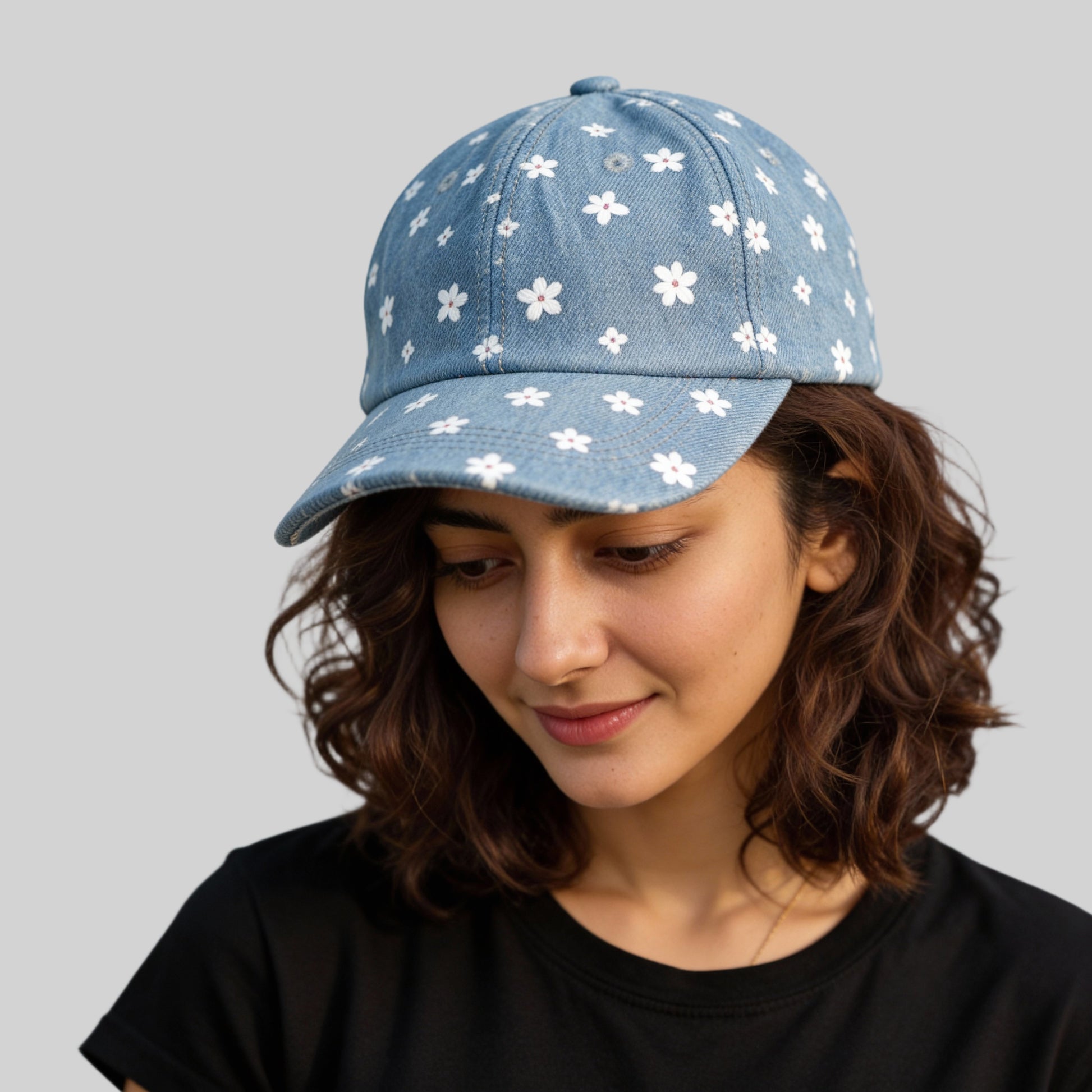 Girls Cotton Printed Cap