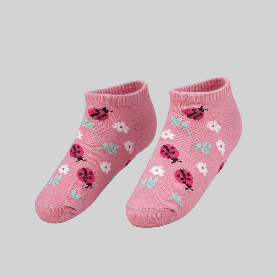 Girls Cotton Ankle Length Socks - Pack of 2