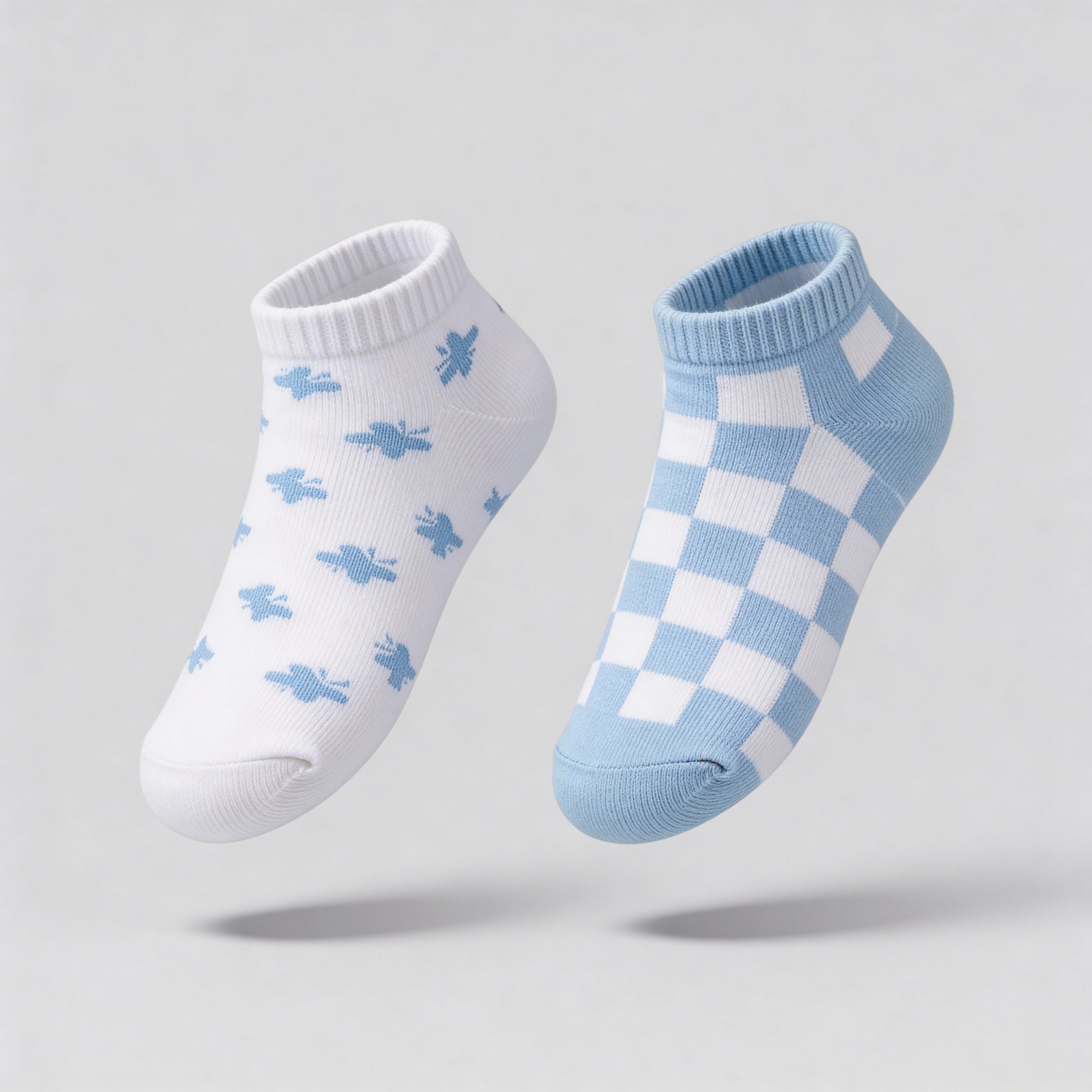 Girls Cotton Ankle Length Socks - Pack of 2