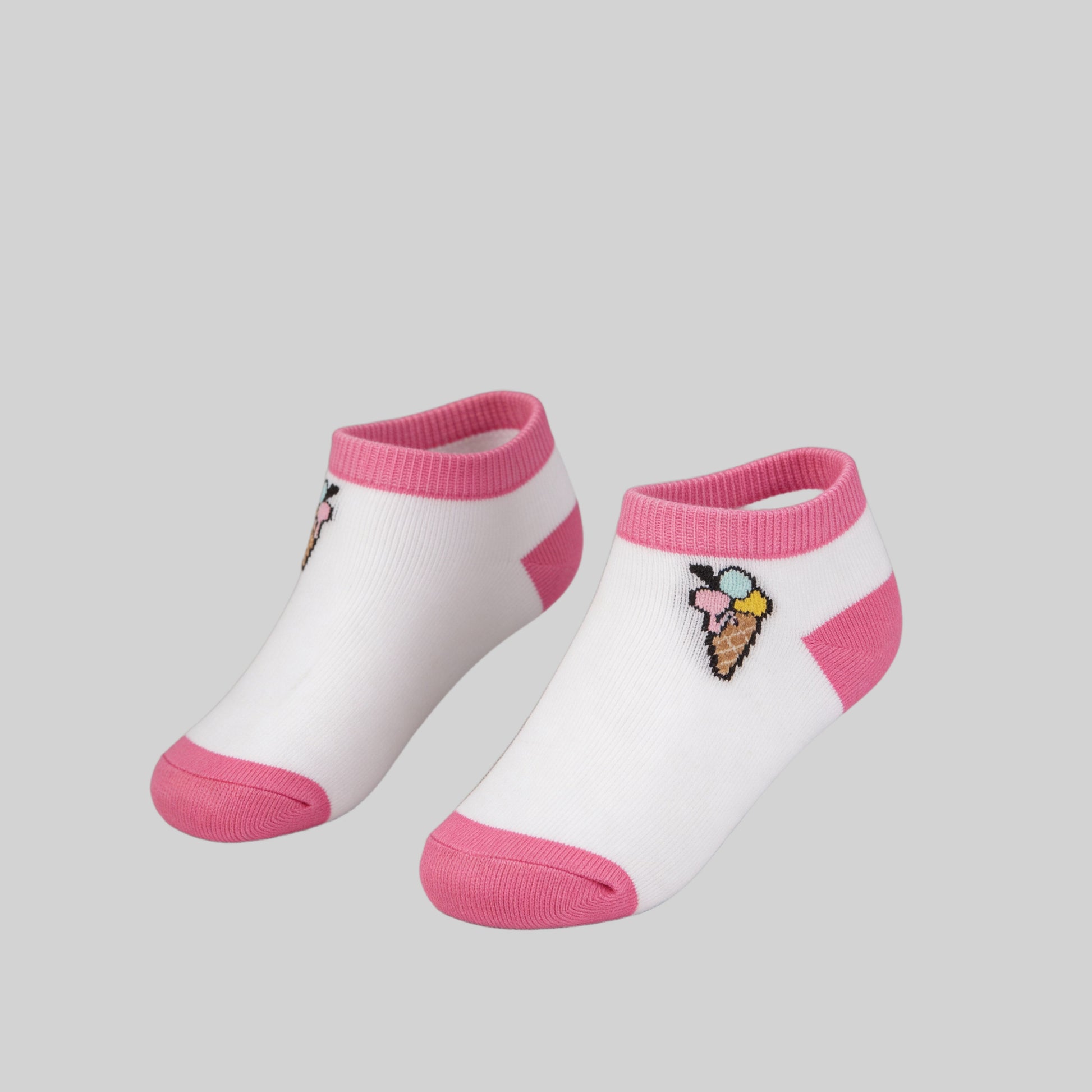 Girls Cotton Ankle Length Socks - Pack of 2