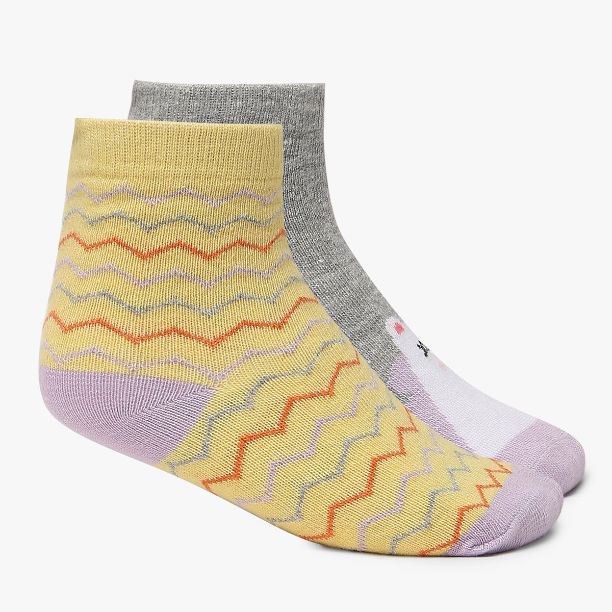 Girls Ankle Length Printed Socks