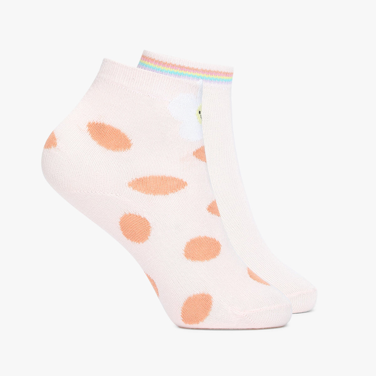 Girls Ankle Length Printed Socks (Pack of 2)