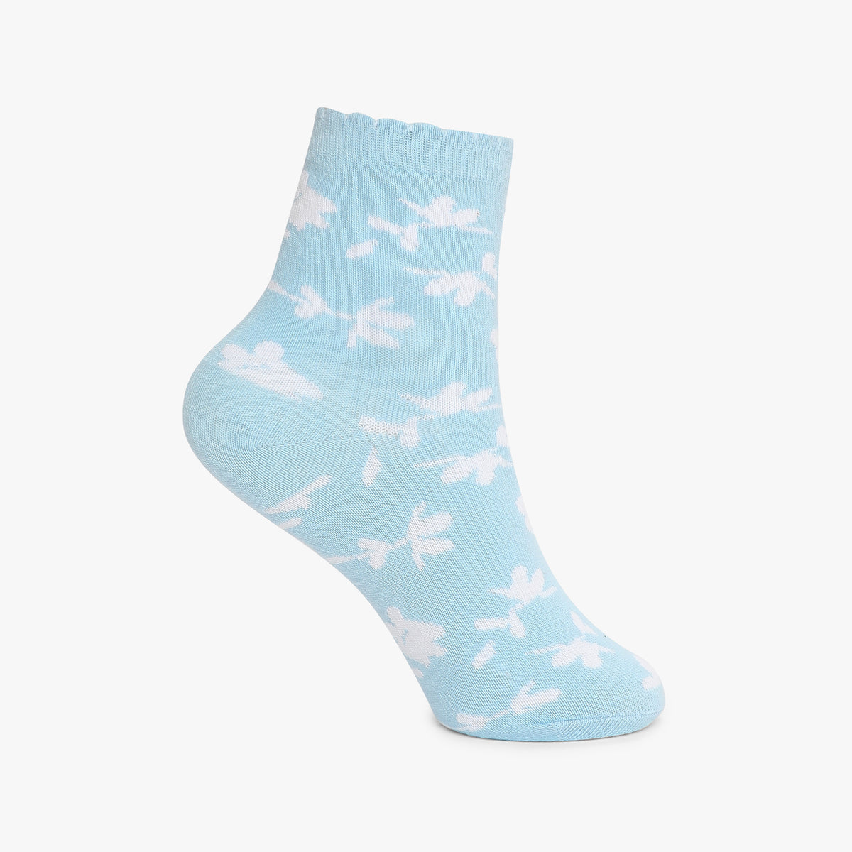 Girls Ankle Length Printed Socks (Pack of 2)