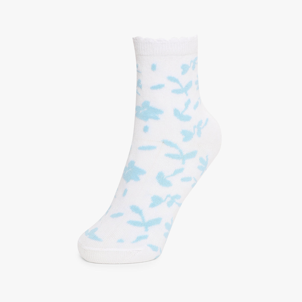 Girls Ankle Length Printed Socks (Pack of 2)