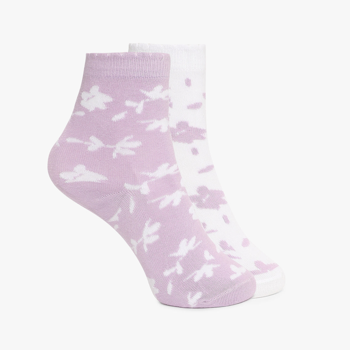 Girls Ankle Length Printed Socks (Pack of 2)