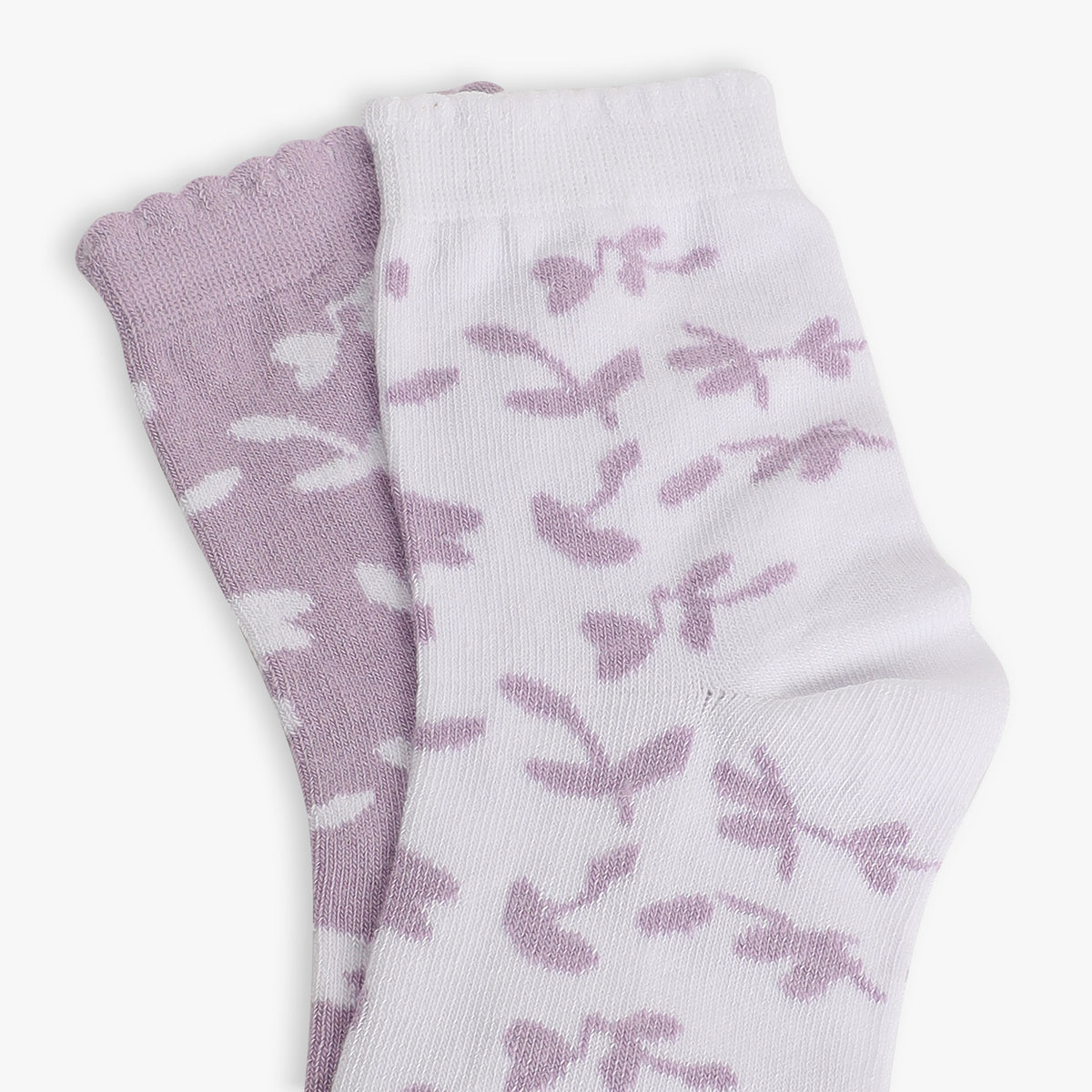 Girls Ankle Length Printed Socks (Pack of 2)