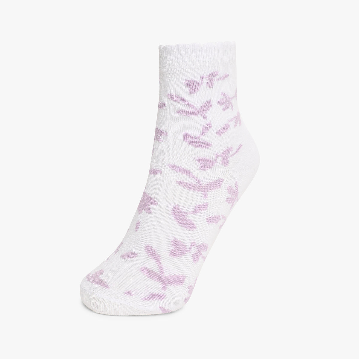 Girls Ankle Length Printed Socks (Pack of 2)