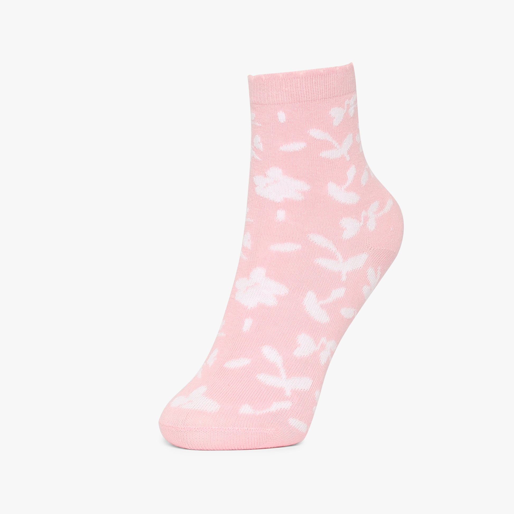 Girls Ankle Length Printed Socks (Pack of 2)
