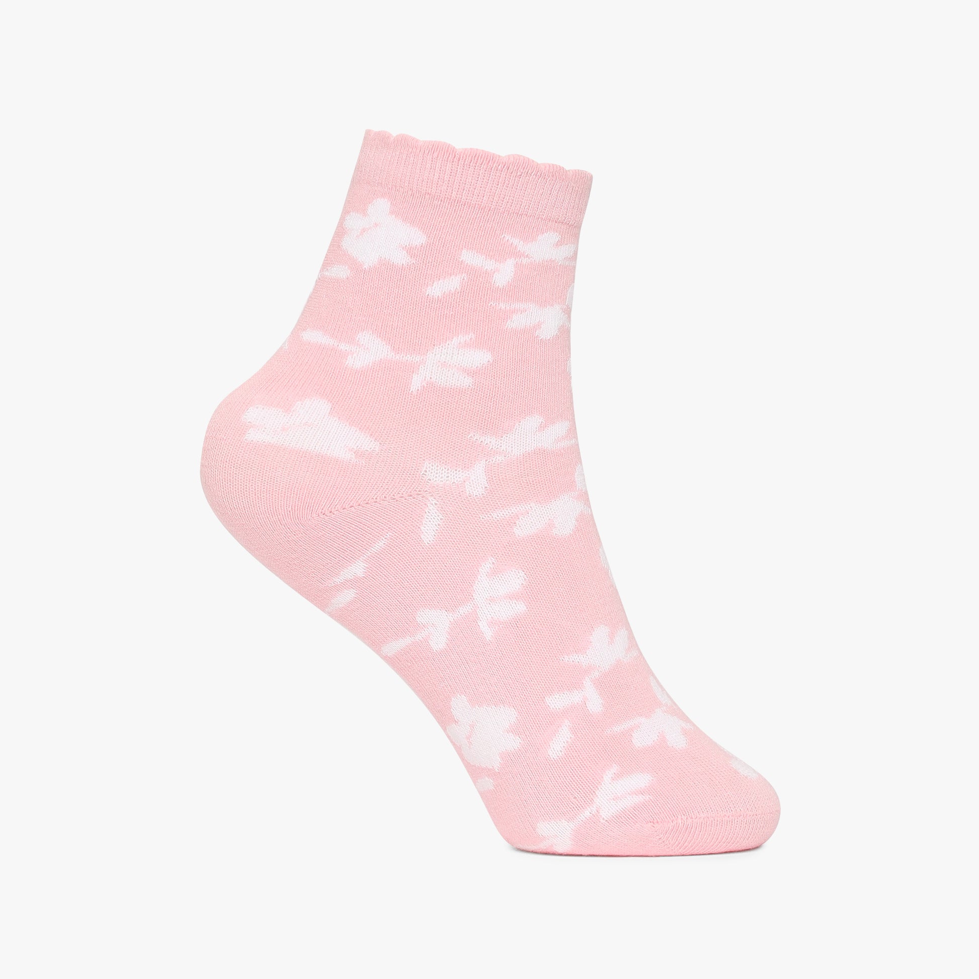 Girls Ankle Length Printed Socks (Pack of 2)