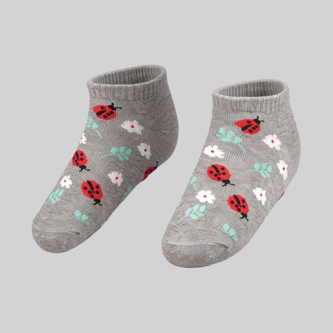 Girls Cotton Ankle Length Socks - Pack of 2