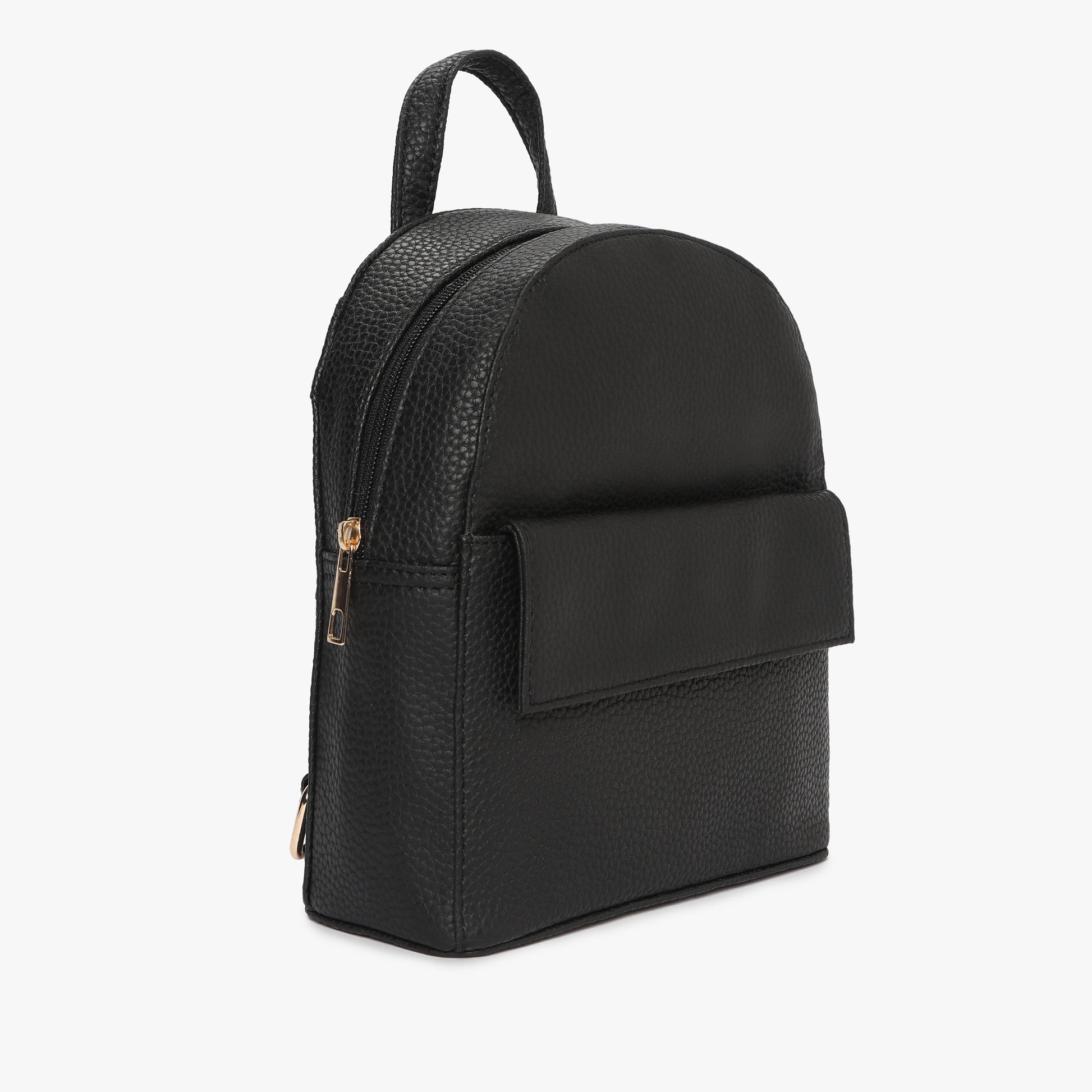 Womens Black Solid Backpack