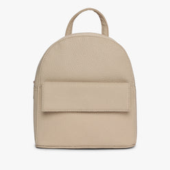 Womens Cream Solid Backpack