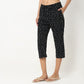 Regular Fit Printed Mid Rise Capris