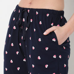 Regular Fit Printed Mid Rise Pyjamas