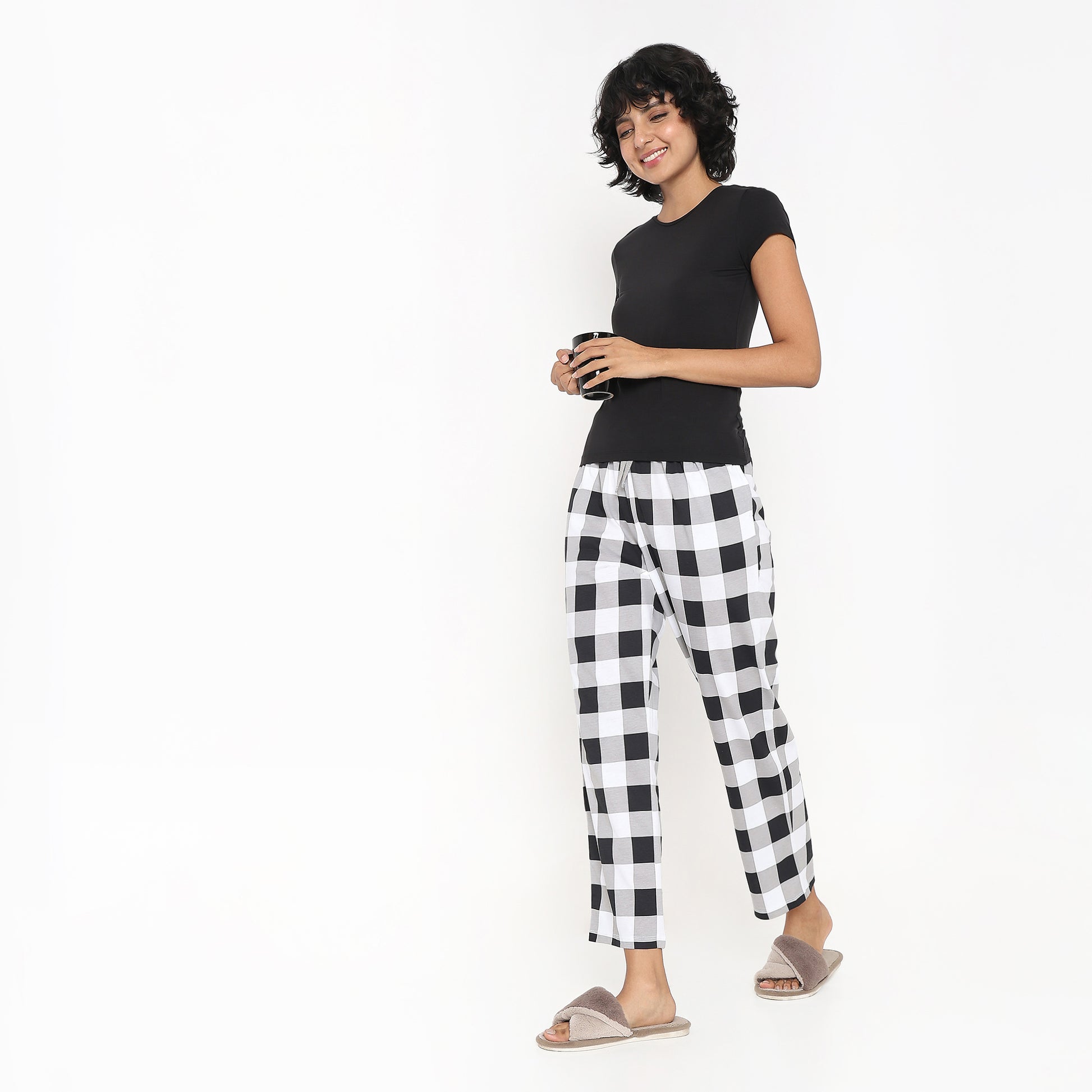 Regular Fit Printed Mid Rise Pyjamas