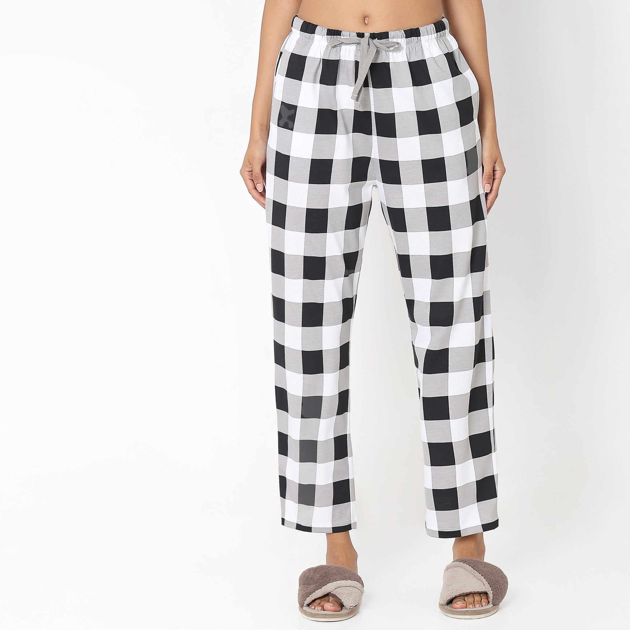 Regular Fit Printed Mid Rise Pyjamas