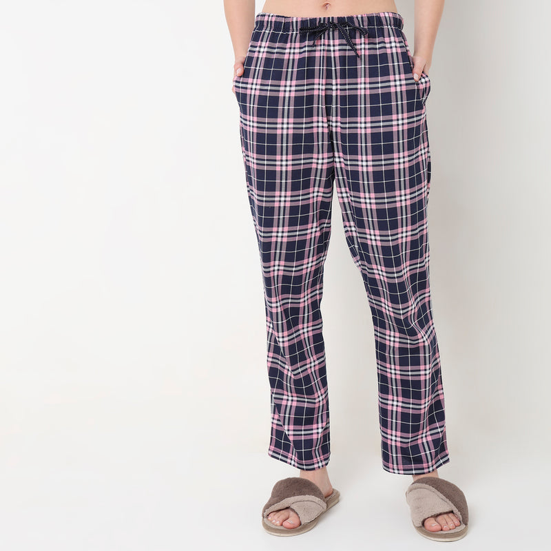 Regular Fit Printed Mid Rise Pyjamas