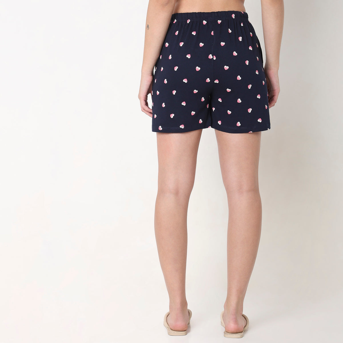 Regular Fit Printed Mid Rise Shorts