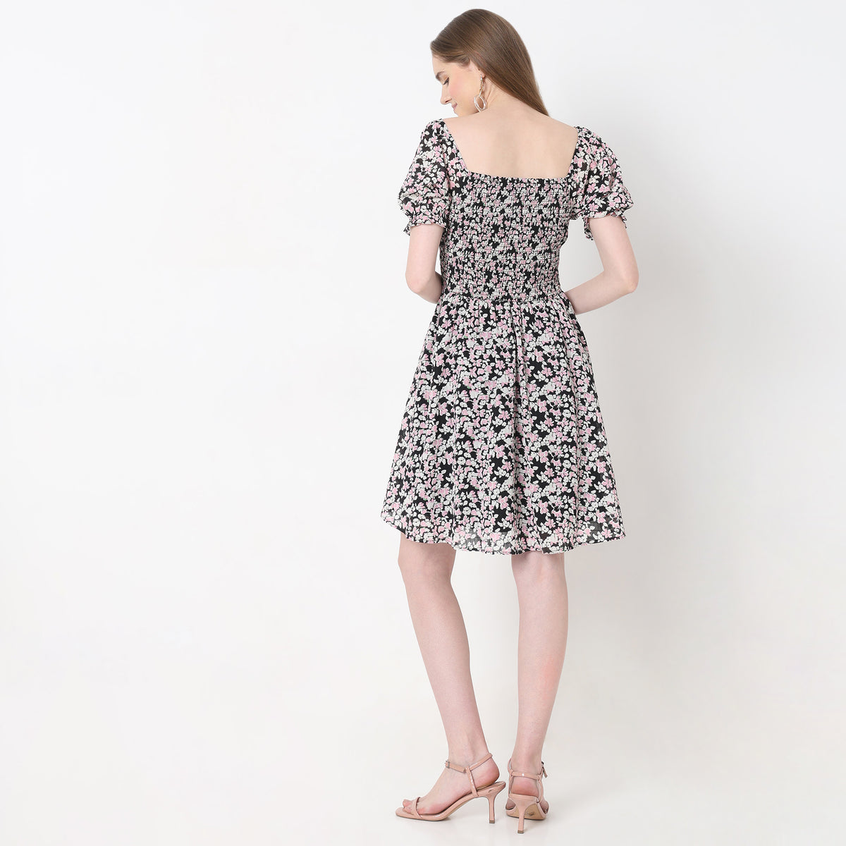 Regular Fit Floral Dress