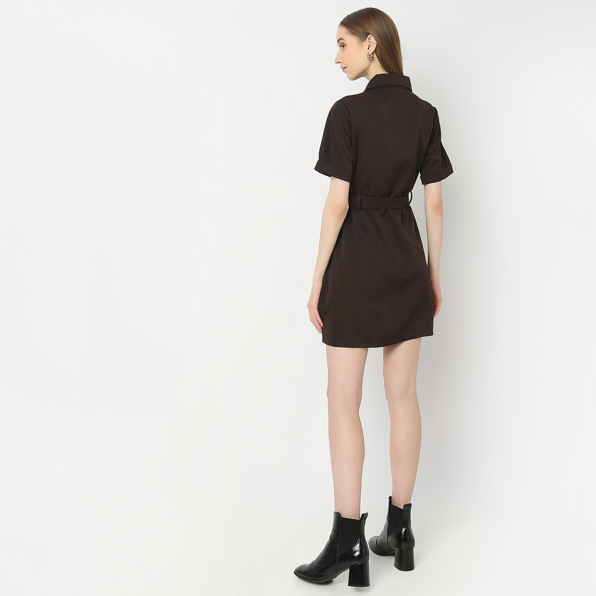 Regular Fit Solid Dress