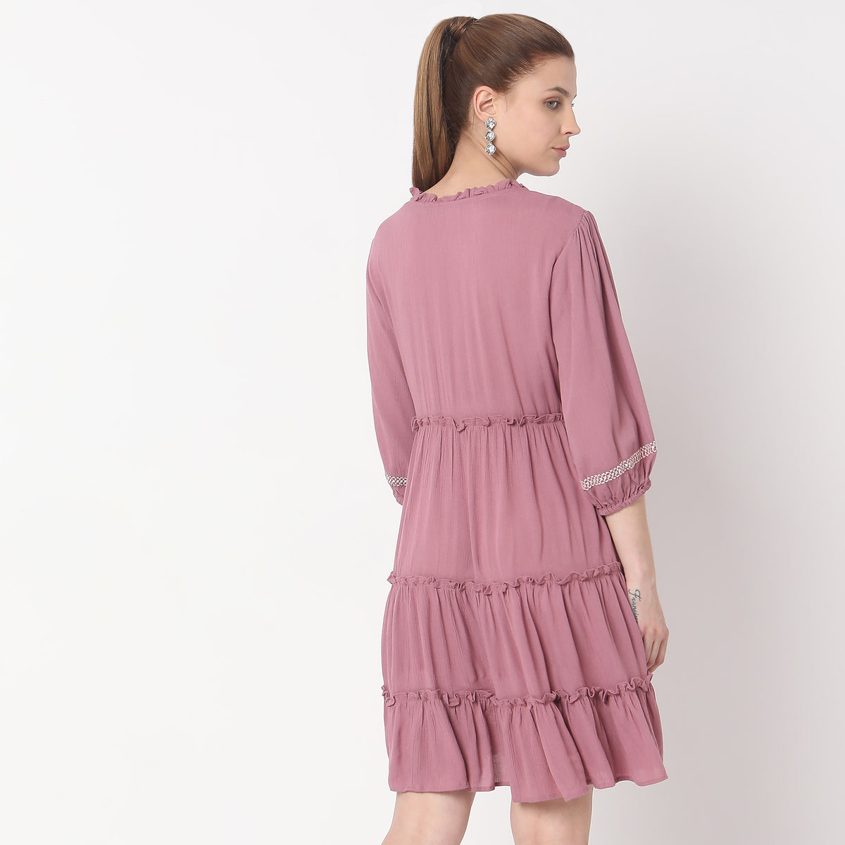 Regular Fit Solid Dress