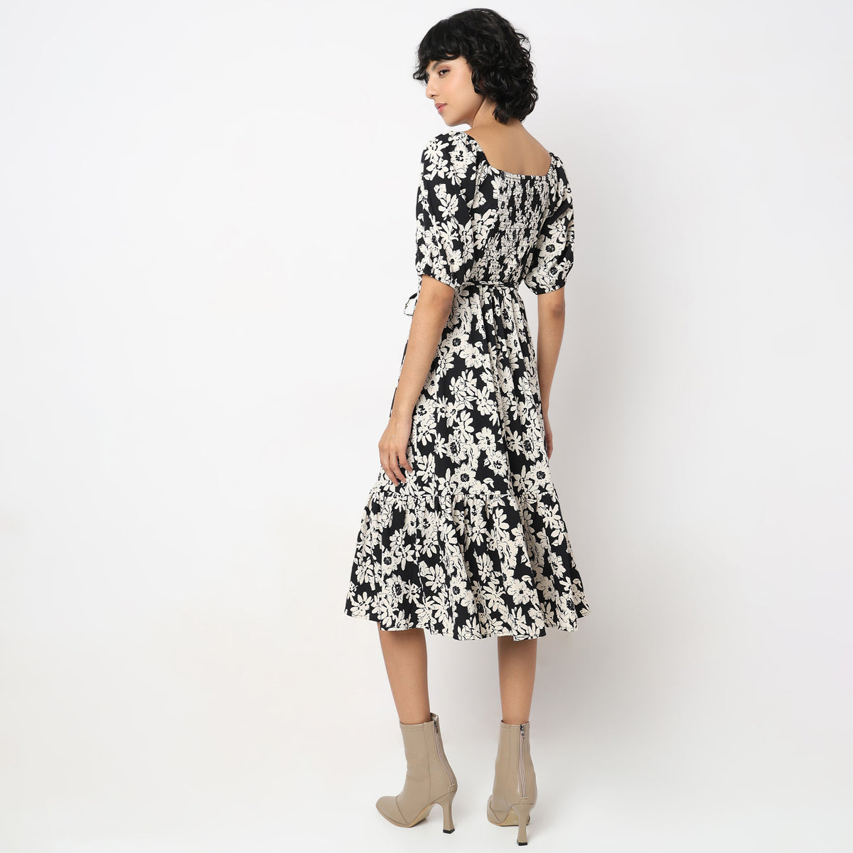 Flare Fit Floral Dress