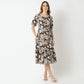 Flare Fit Floral Dress