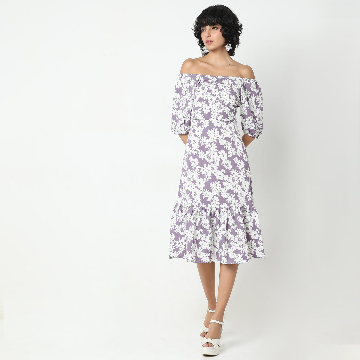 Flare Fit Floral Dress