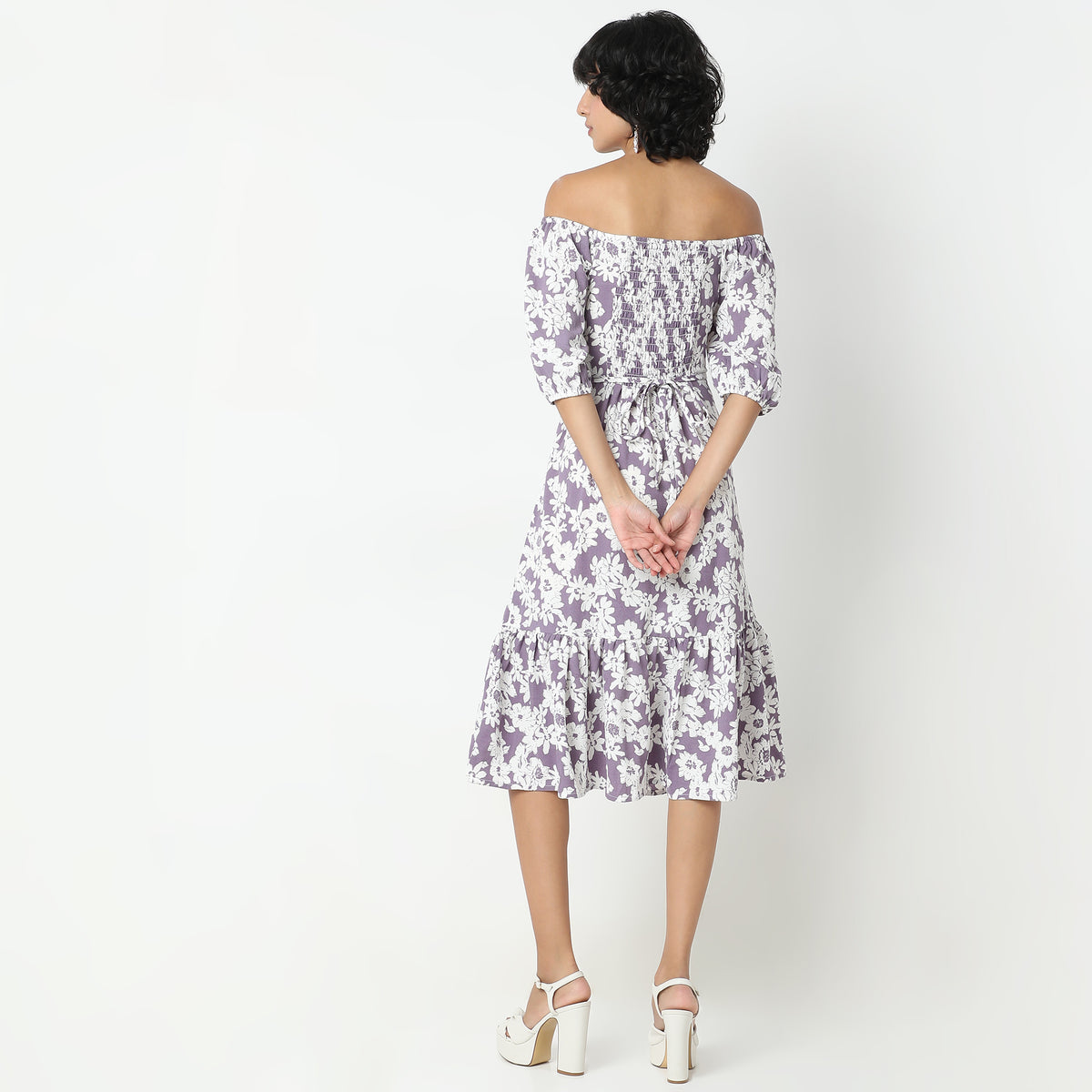 Flare Fit Floral Dress