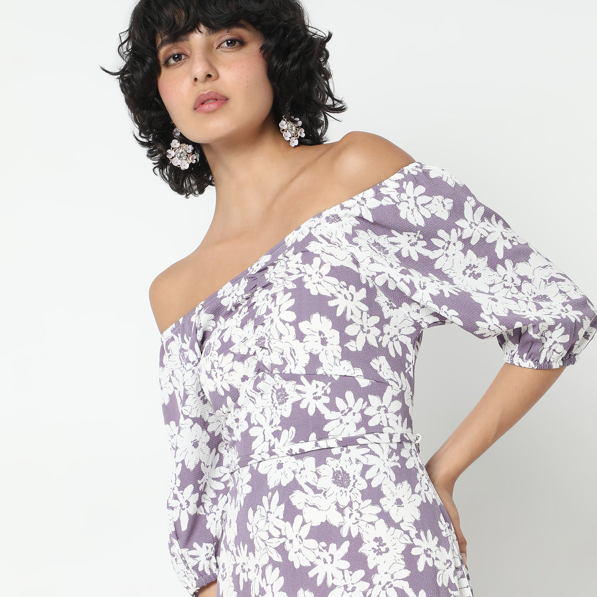 Flare Fit Floral Dress